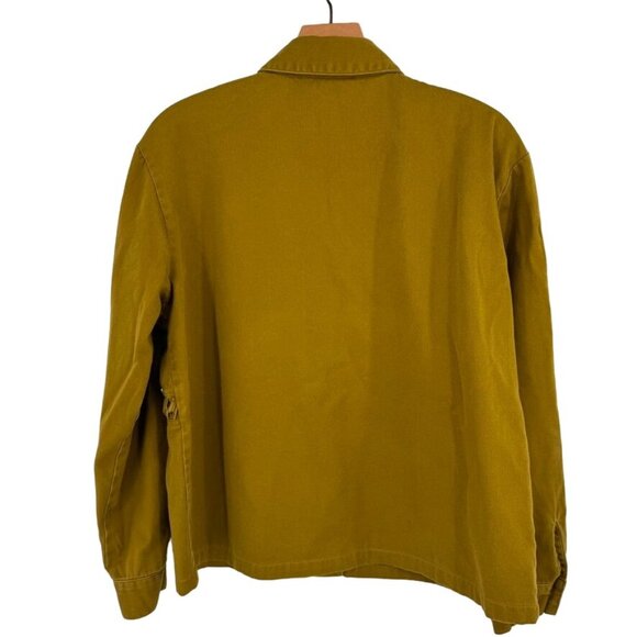 Saint Germain Paris women's size Medium chartreuse Studded  denim Jean Jacket - Picture 7 of 10